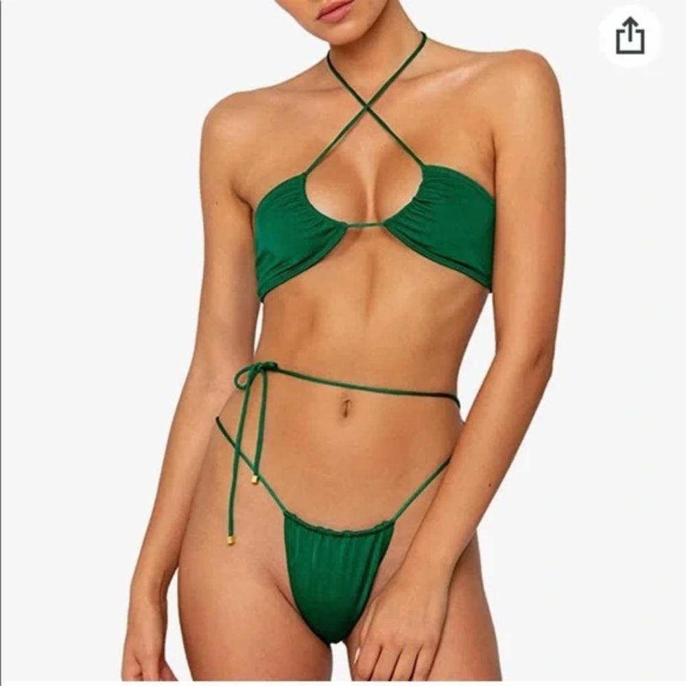 RARE NWT Sommer Swim Naomi Set in Emerald Green